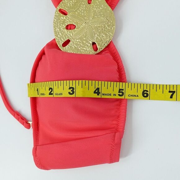 Victorias Secret Bikini Set Women Small Bandeau Strappy Sand Dollar Medallion - Picture 11 of 15